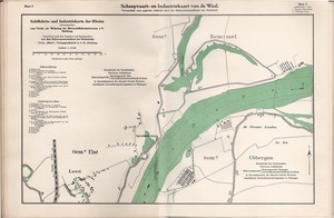 1927 Scheepvaart- en industriekaart van den Rijn deel Va Blad 5 Bemmel-Lent